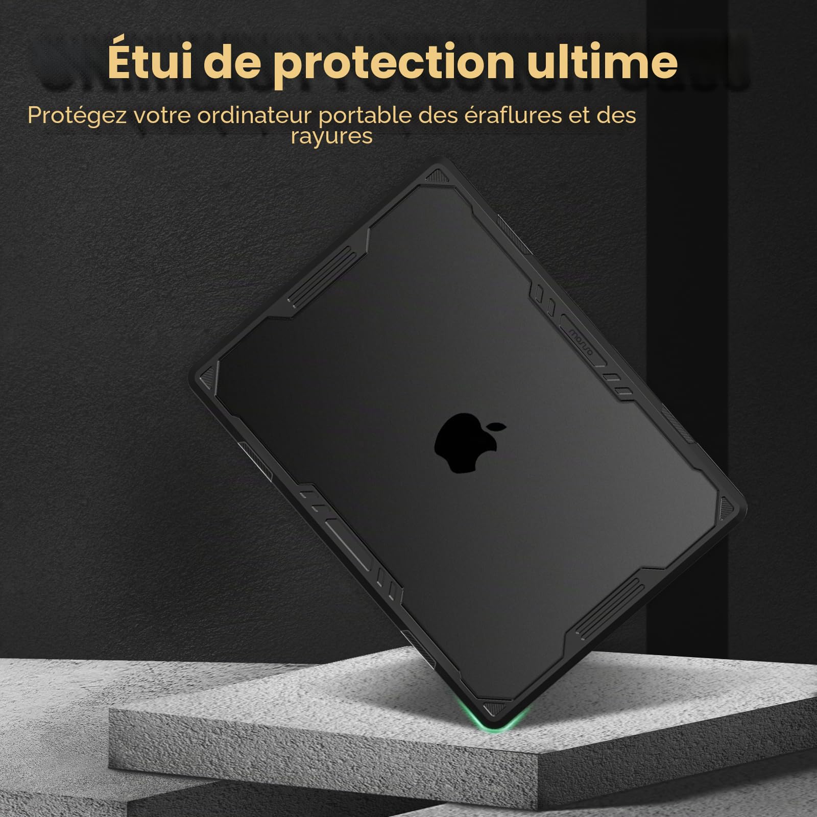 MOSISO Compatible avec MacBook Pro 14 Pouces 2026-2021 M5 M4 M3 M2 M1 A3426 A3427 A3434 A3112 A3185 A3401 A2918 A2992 A2779 A2442,Coque Géométrique Symétrique en TPU avec Clavier&Type C,Noir