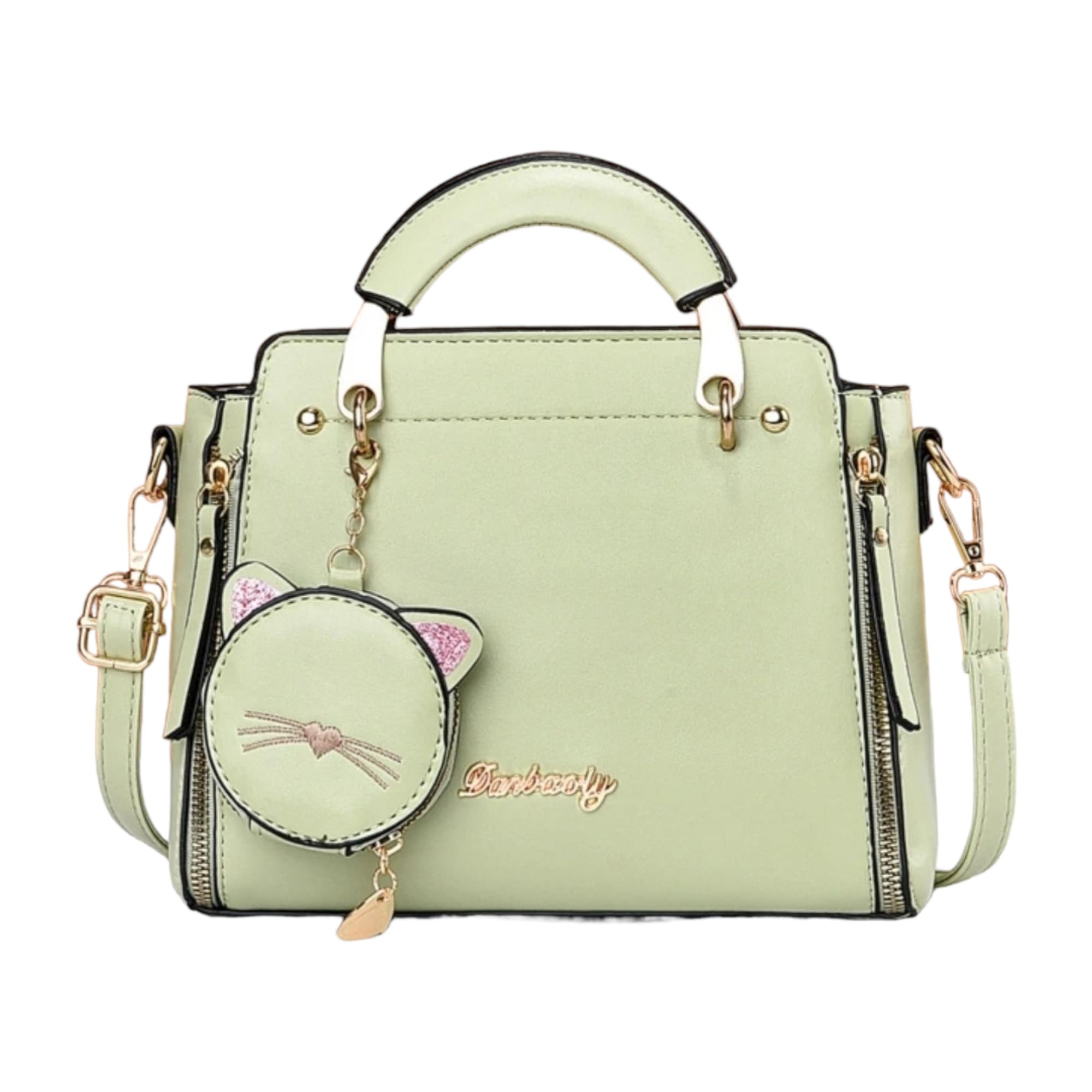 SANTORINI Small Womens satchel bag | Fancy satchel for women | Small size handbag with coin pouch and detachable crossbody strap(Green) (B0CDN66LNC) Amazon Price History, Amazon Price Tracker