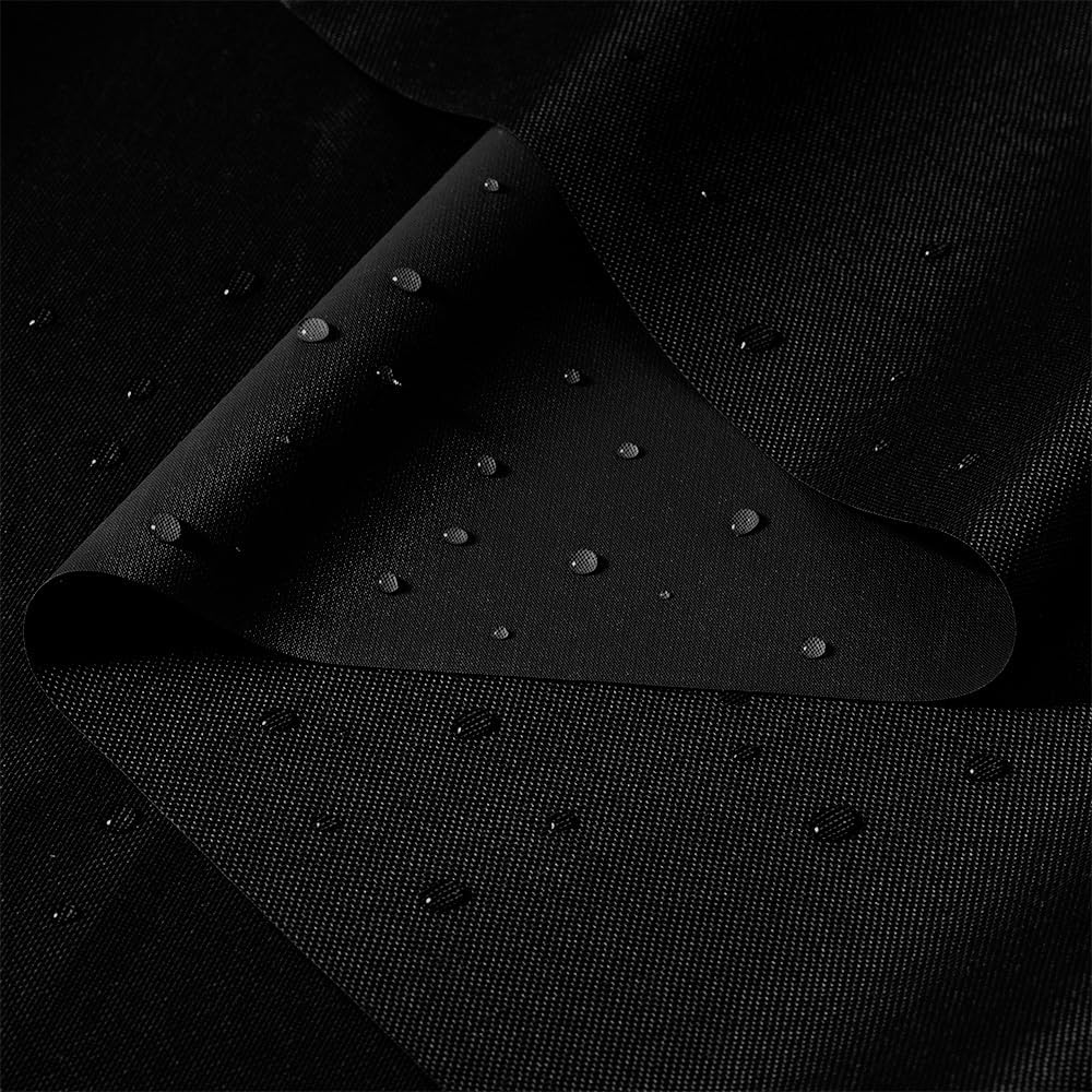 600D Outdoor Waterproof Fabric, Black Nylon Fabric, 59" Wide Lightweight Waterproof Material for Outdoor Chair Cushion Furniture Cover Awning Sewing DIY Cloth 5 Yard