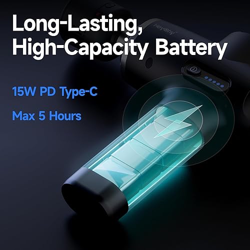 Miniatura 6 de Pistola de masaje de percusión de tejido profundo con calor y frío, masajeador muscular portátil de mano, masajeador de percusión para espalda y