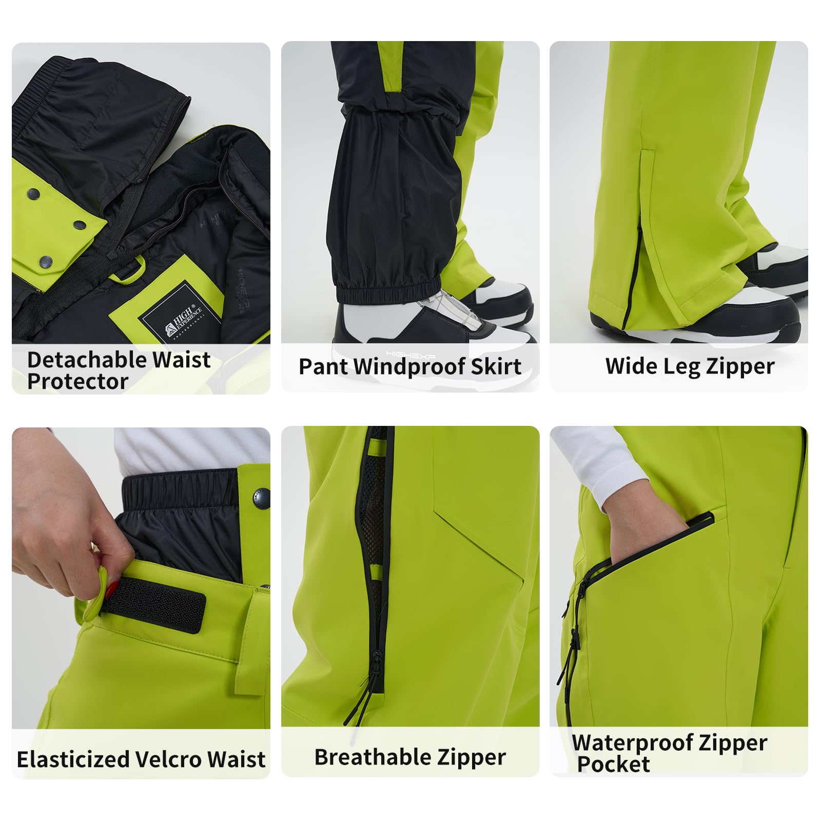 Ski Pants Snow Snowboard Pants Waterproof Insulated Baggy Windproof Hiking Winter Warm for Men Women