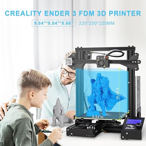 Miniatura 2 de Creality 3D Impresora Ender 3 S1 con nivelación automática CR Touch, tornillo doble de eje Z de alta precisión, placa de construcción extraíble,