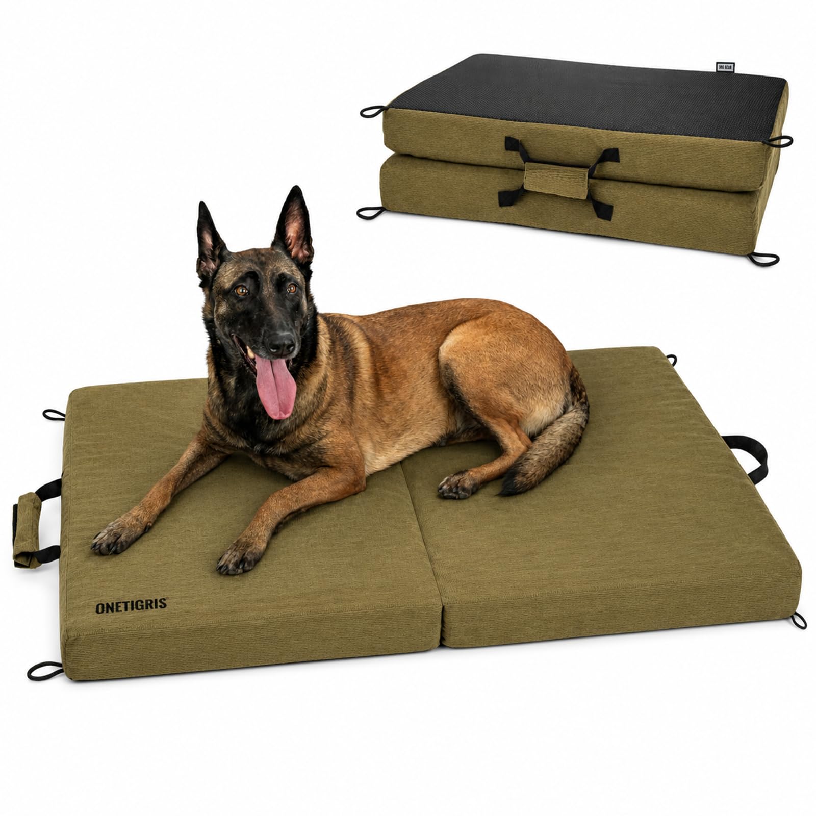 OneTigris Faltbare Hundematte 110 x 68 x 9cm Memory-Schaum Hundebett