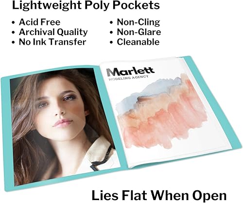 Miniatura 5 de Dunwell  Carpeta con fundas de plástico, 12 bolsillos encuadernados con fundas transparentes, muestra 24 páginas de 8.5 x 11 pulgadas (21.59 x 27.94