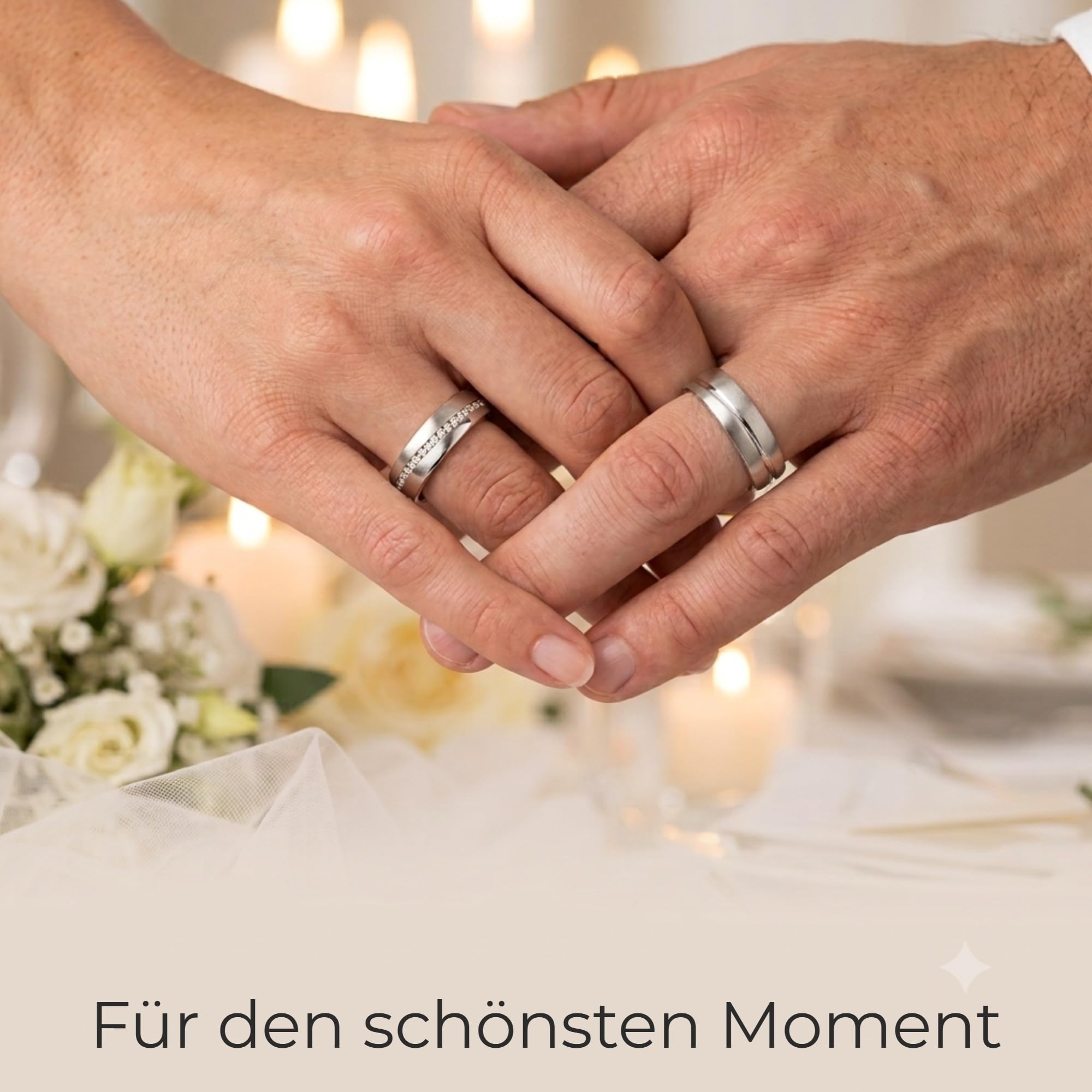 Kolibri Rings Eheringe Silber 925 rhodiniert mit 15 Zirkonia Steine in Kanalfassung Paarpreis | Made in Germany mitGratis Gravur und Etui, 5 mm Breite