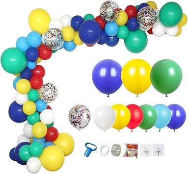 103pcs Balloon Garland Kits 10"/18" for Baby Shower, Birthday, Wedding Party Shop Decoration Multicolor