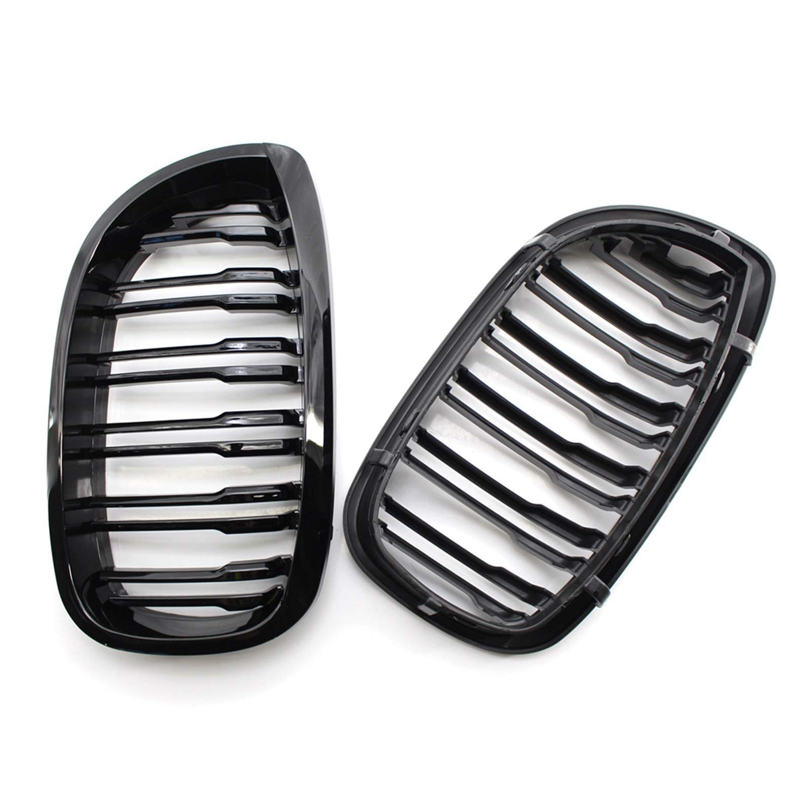 Grill samochodowy zderzak przedni 2 listwy czarny błyszczący grill wyścigowy, dla BMW, E46 Coupe 325Ci 330Ci LCI drzwi 2003 2004 2005 2006