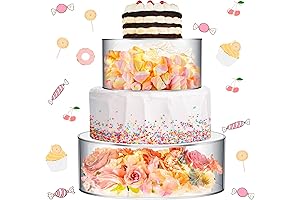 Acrylic Cake Separators for Tiered Cake with LED Strings