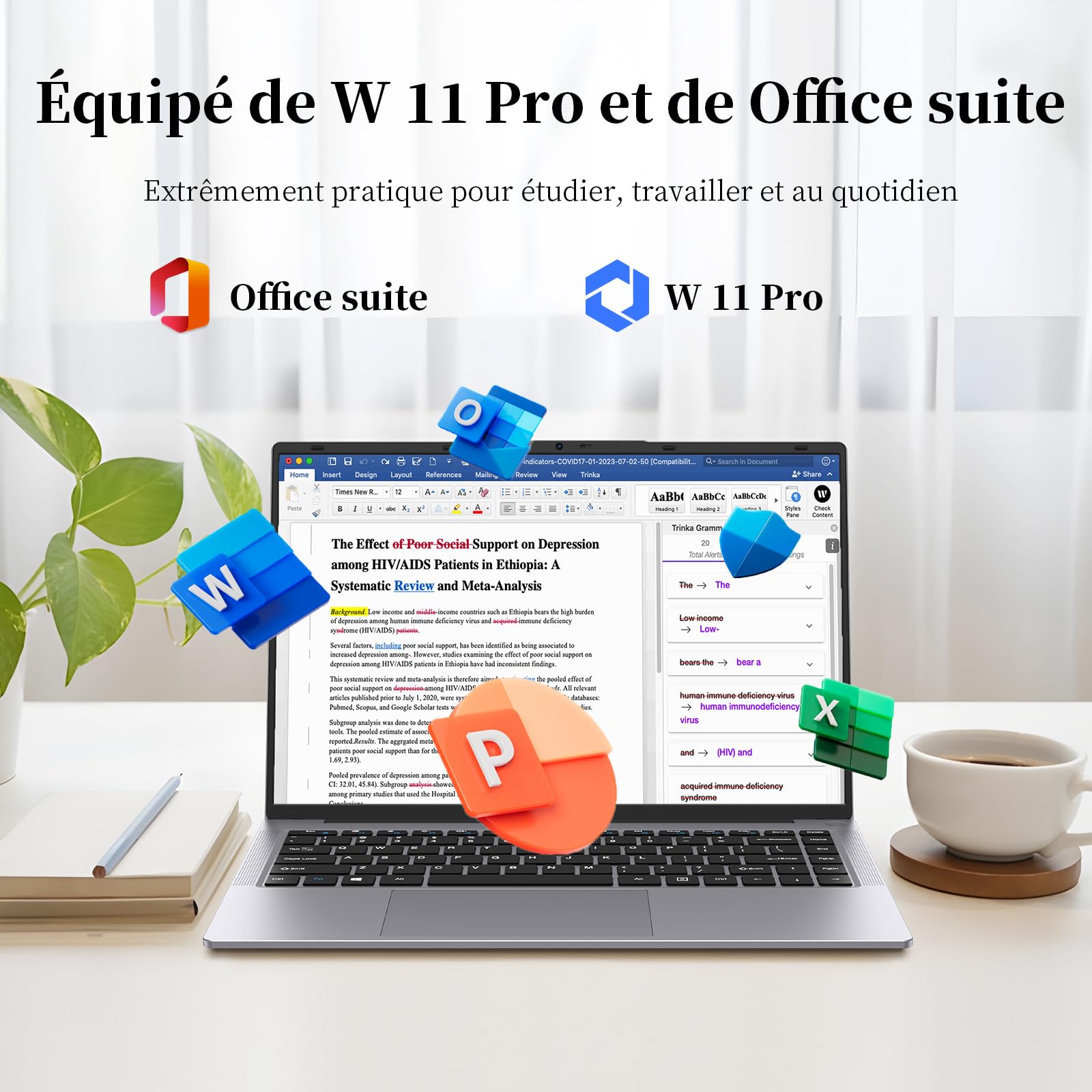 Ordinateur Portable 15,3" Core i5 (Jusqu'à 3,6 GHz),24 Go RAM 512 Go SSD, PC Portable, Écran 1920x1200 100% sRGB avec HDMI et USB-A, Autonomie Prolongée