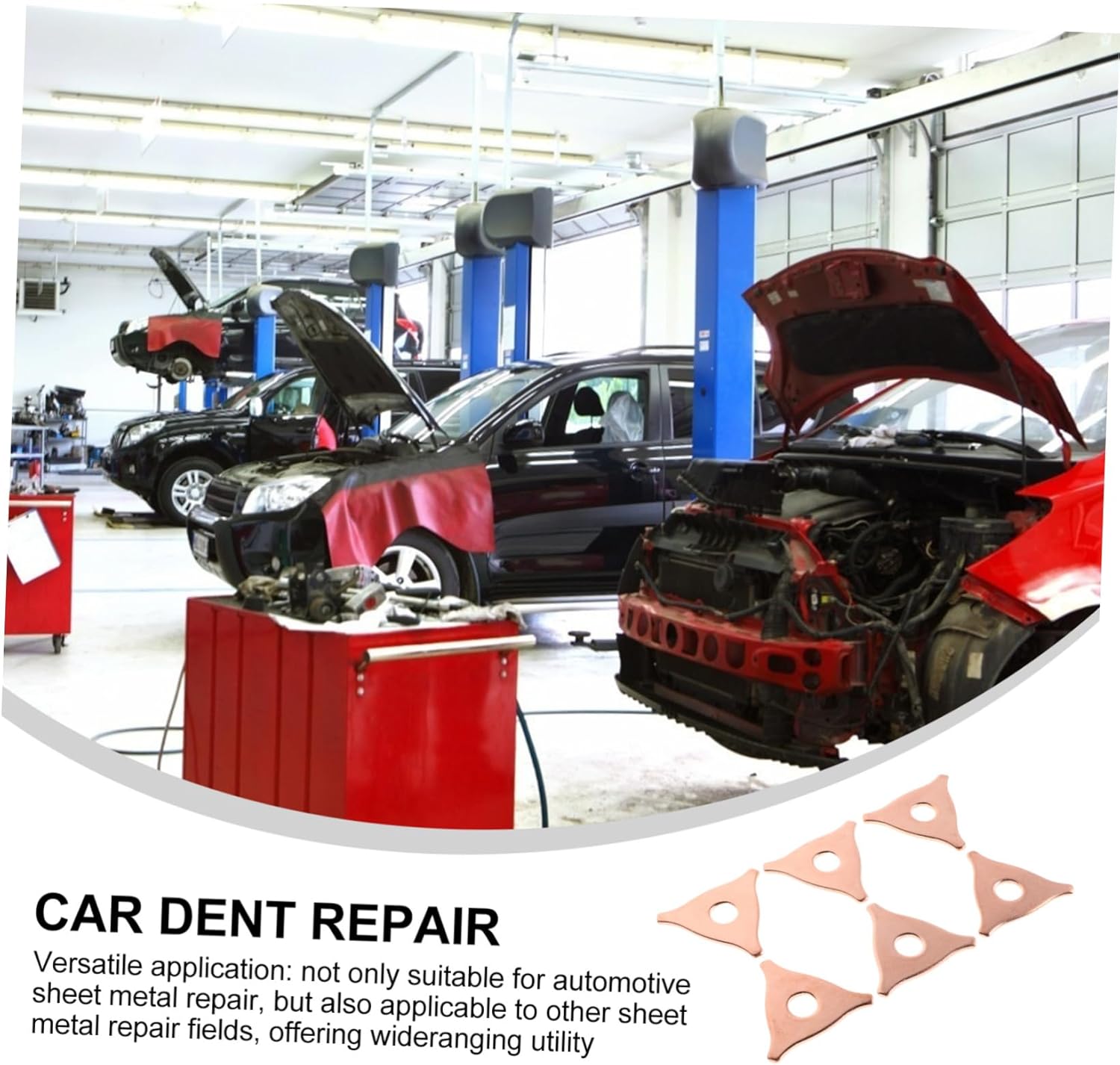 DOITOOL 100pcs Dent Puller Washer Kit Precision Automotive Sheet Metal Repair Tool User-friendly Design Durable Construction for Dent Removal and Restoration