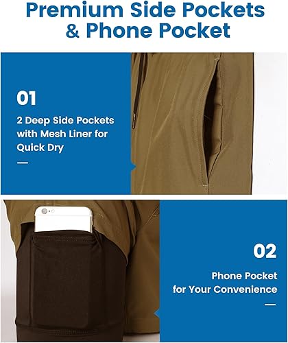 Miniatura 2 de maamgic Traje de baño para hombre de 5 pulgadas con forro de compresión 2 en 1, pantalones cortos de natación elásticos de secado rápido con