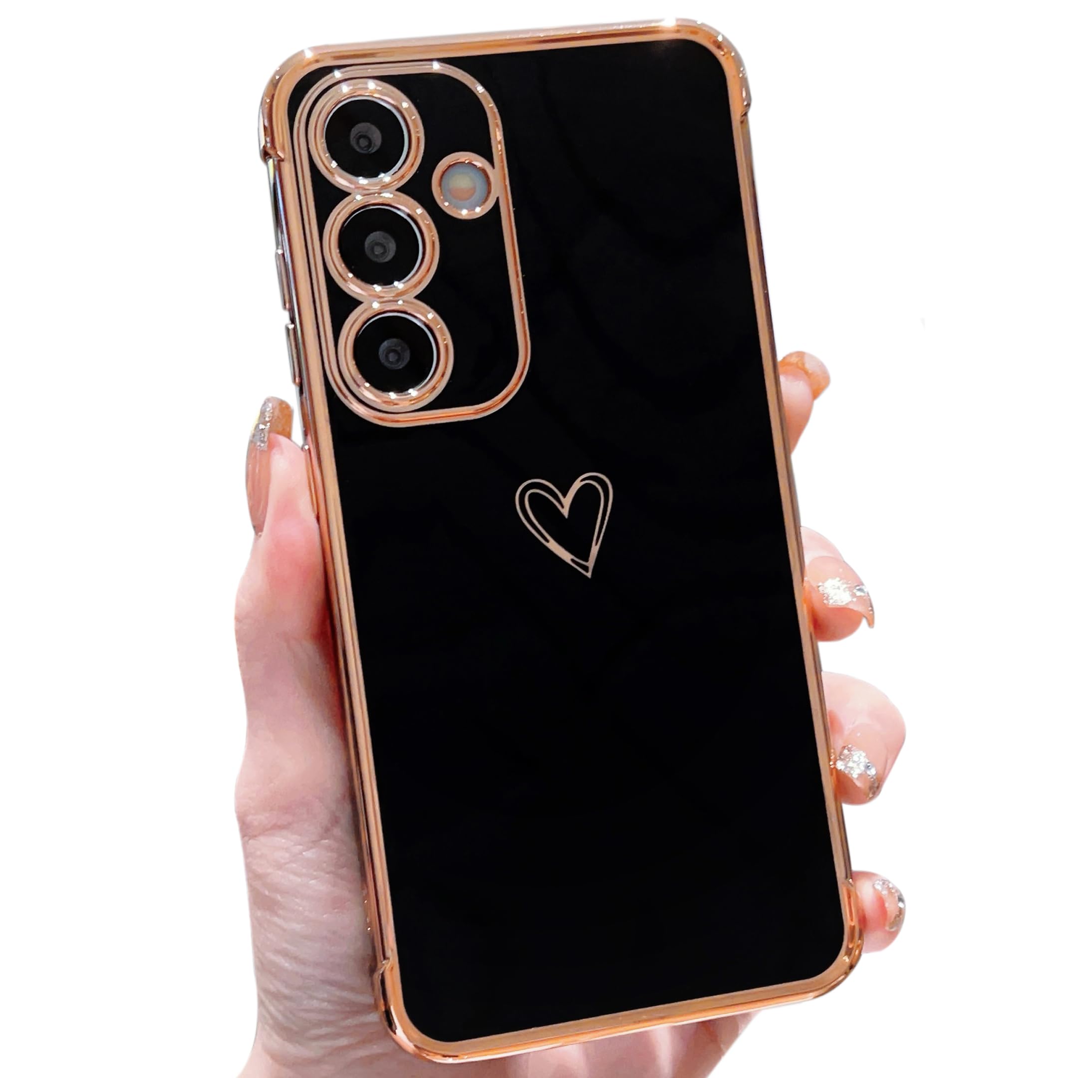 ZTOFERA Galvanisierte Herz Hülle for Samsung Galaxy S21