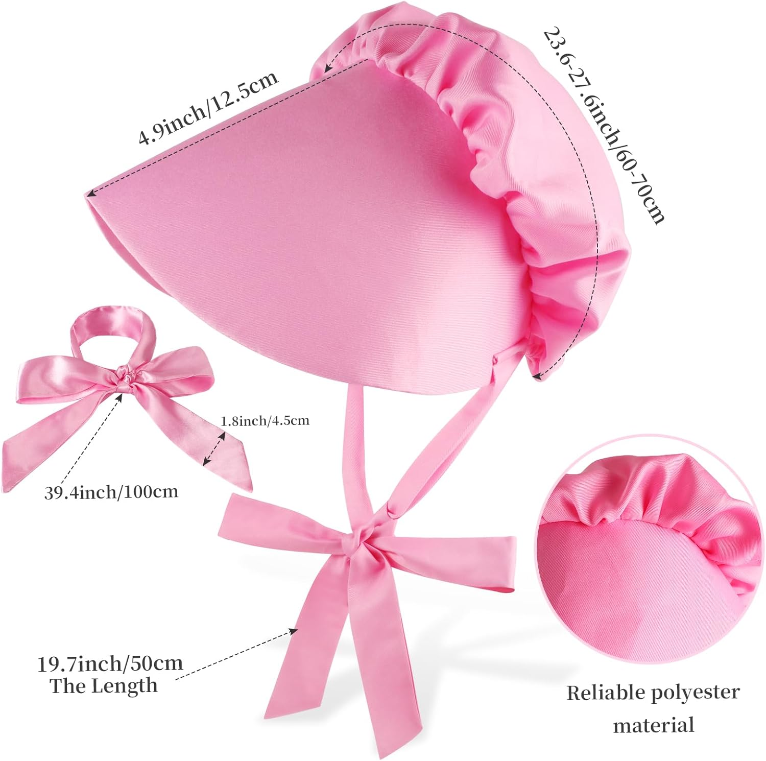 Yewong Halloween Shepherd Costume Set Bonnet Hat Knee High Stocking Hook Staff with Bowtie Shepherdess Accessories for Women Party Dress up - Image 2