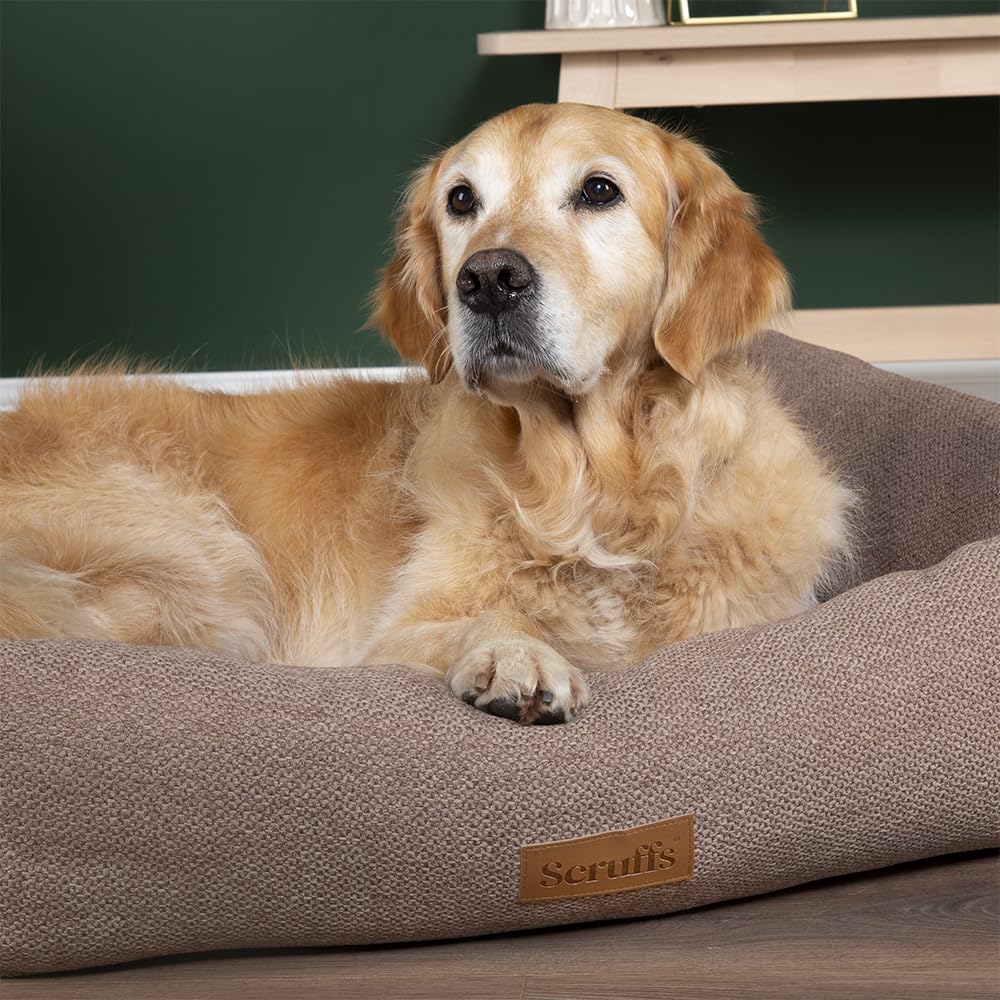 Scruffs Seattle Box Bed - Medium - Sienna Brown - Polyester - Machine Washable