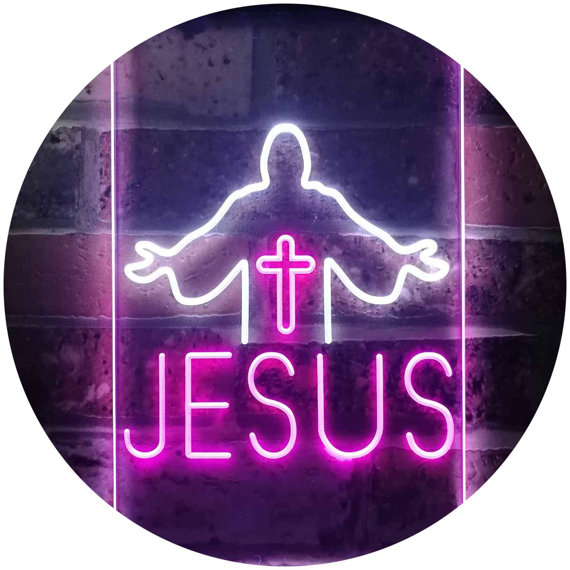 Amazon.com : ADVPRO Jesus Saves Crosses Church Dual Color LED Neon