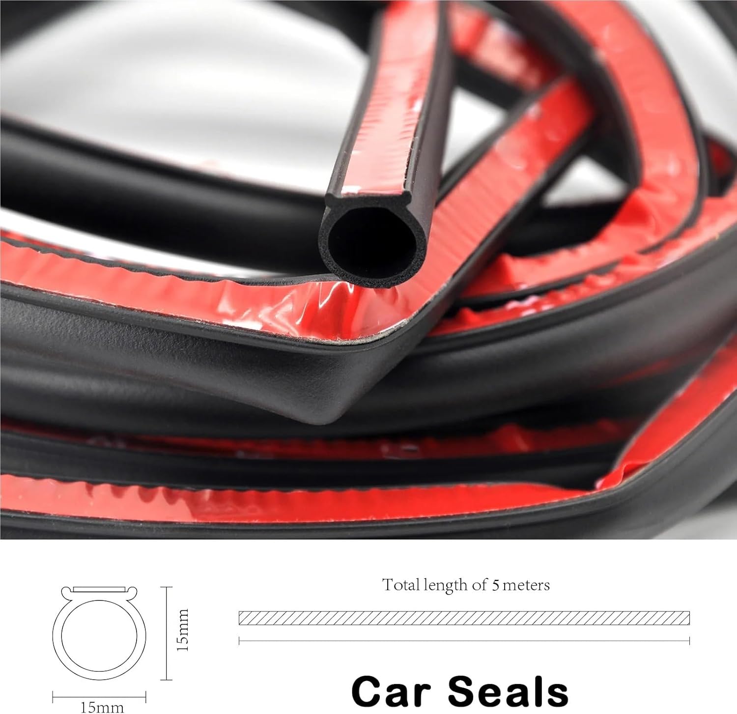 Type Rubber Door Seals Strips Sticker Adhesive Boot Trunk Pillar Seal(5 metres)