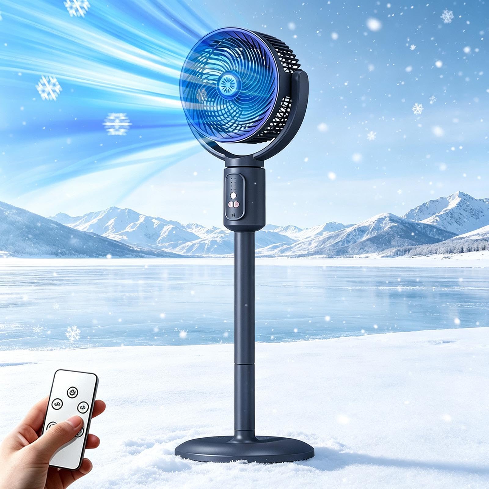 Ventilador Oscilante 5 Velocidades Oscilación 180° Altura Ajustable | Ventilador Vertical Eléctrico Para Cuarto Cocina Oficina En Casa Dormitorio Trabajo Estudio Dormir Camping