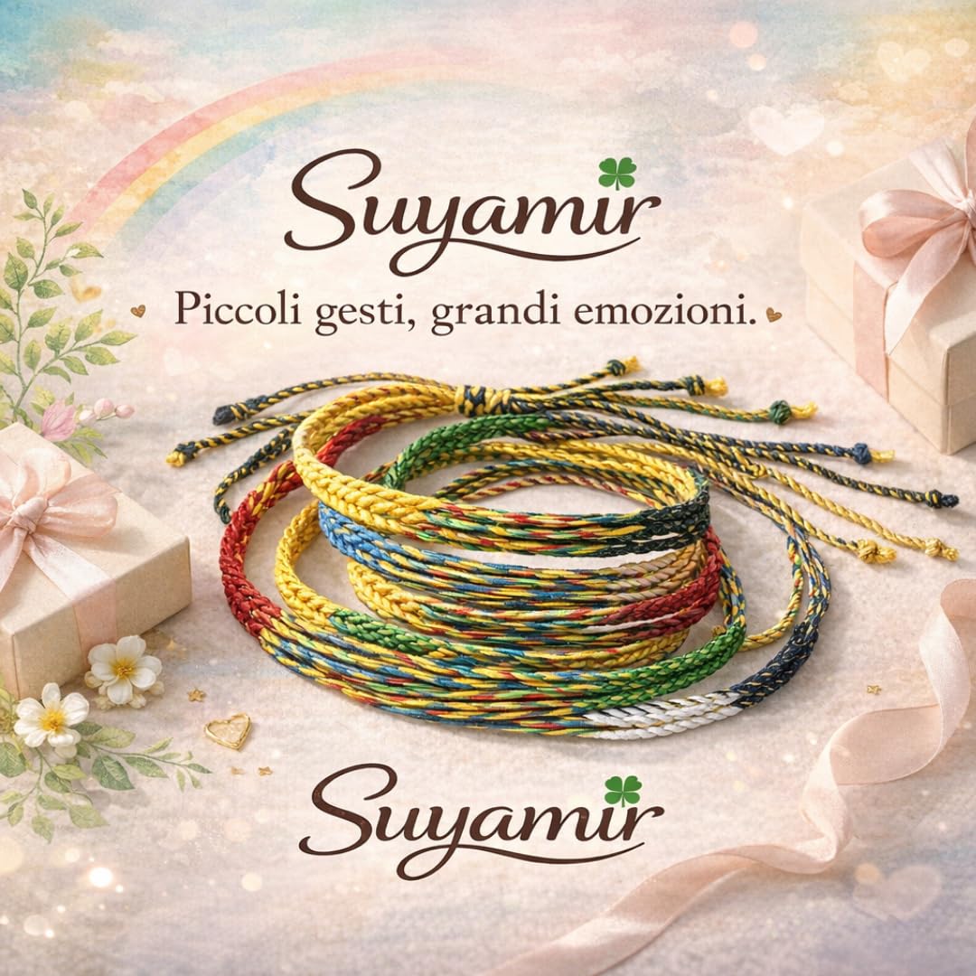 Pulseras Brasileñas de la Amistad Juego de 100 Piezas Multicolor Entrelazadas Amuleto de Buena Suerte