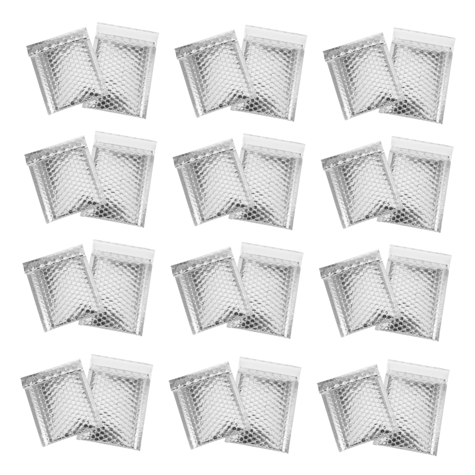 DOITOOL 100 Enveloppes Argentées à Bulles Auto-adhésives Pack de 100 Pièces Matériau Synthétique Léger pour Expédition pour Bureaux et Boutiques
