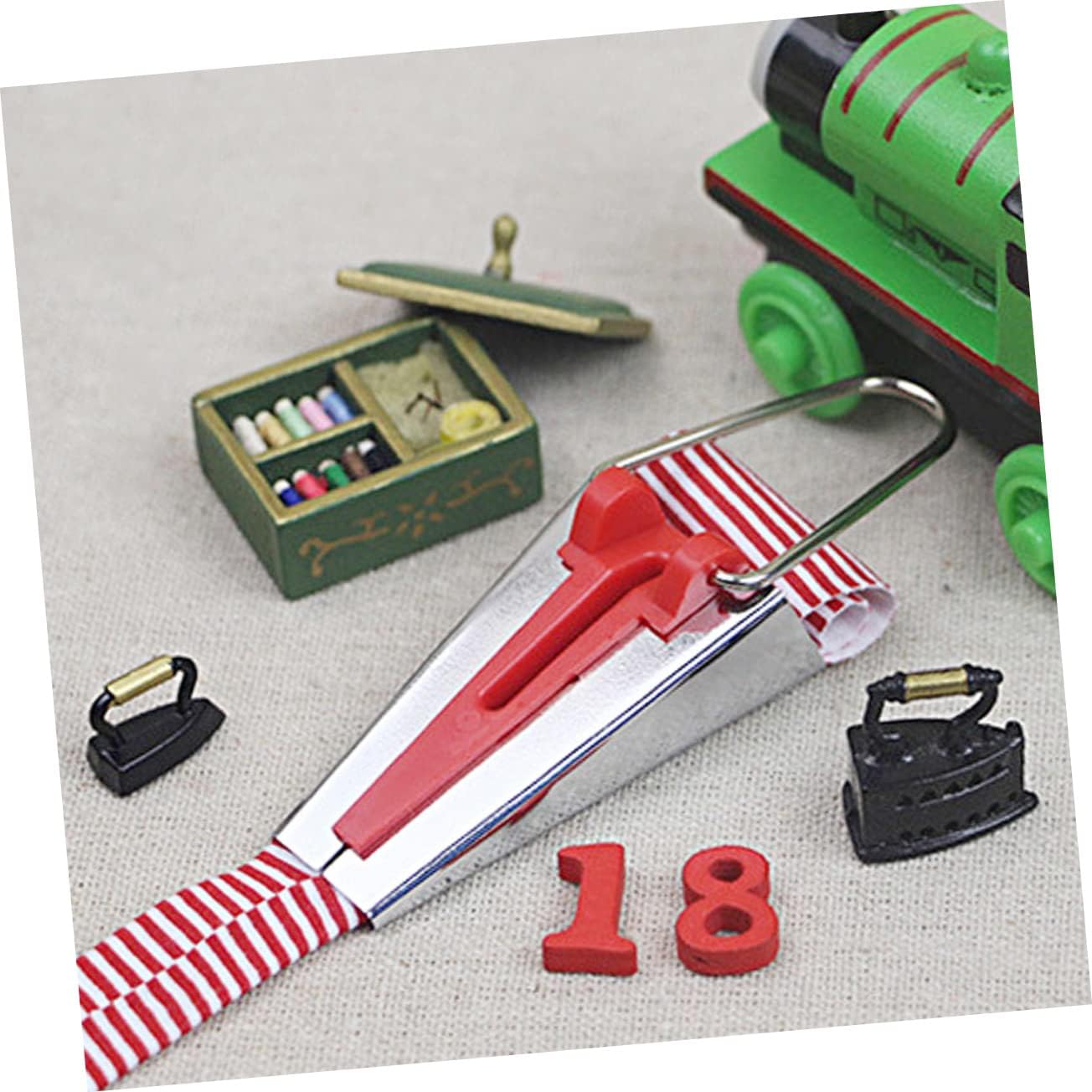 KALLORY 9pcs Bias Tape Maker Set Fabric Quilting Tool for Seam Binding Includes for Crafting and Sewing Projects