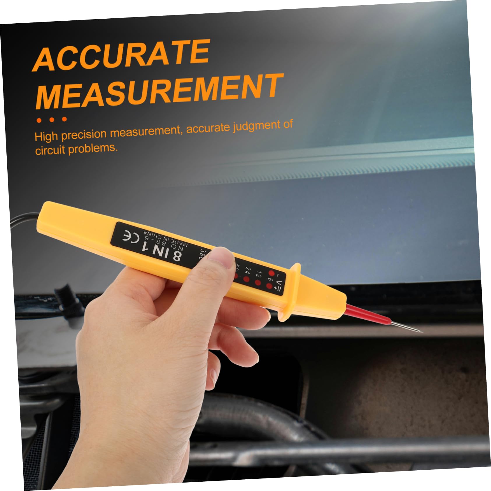 3pezzi Tester Per Auto Strumento Elettrica Multi- Per Misuratore Tensione e Continuità Facile Usare Elettriche