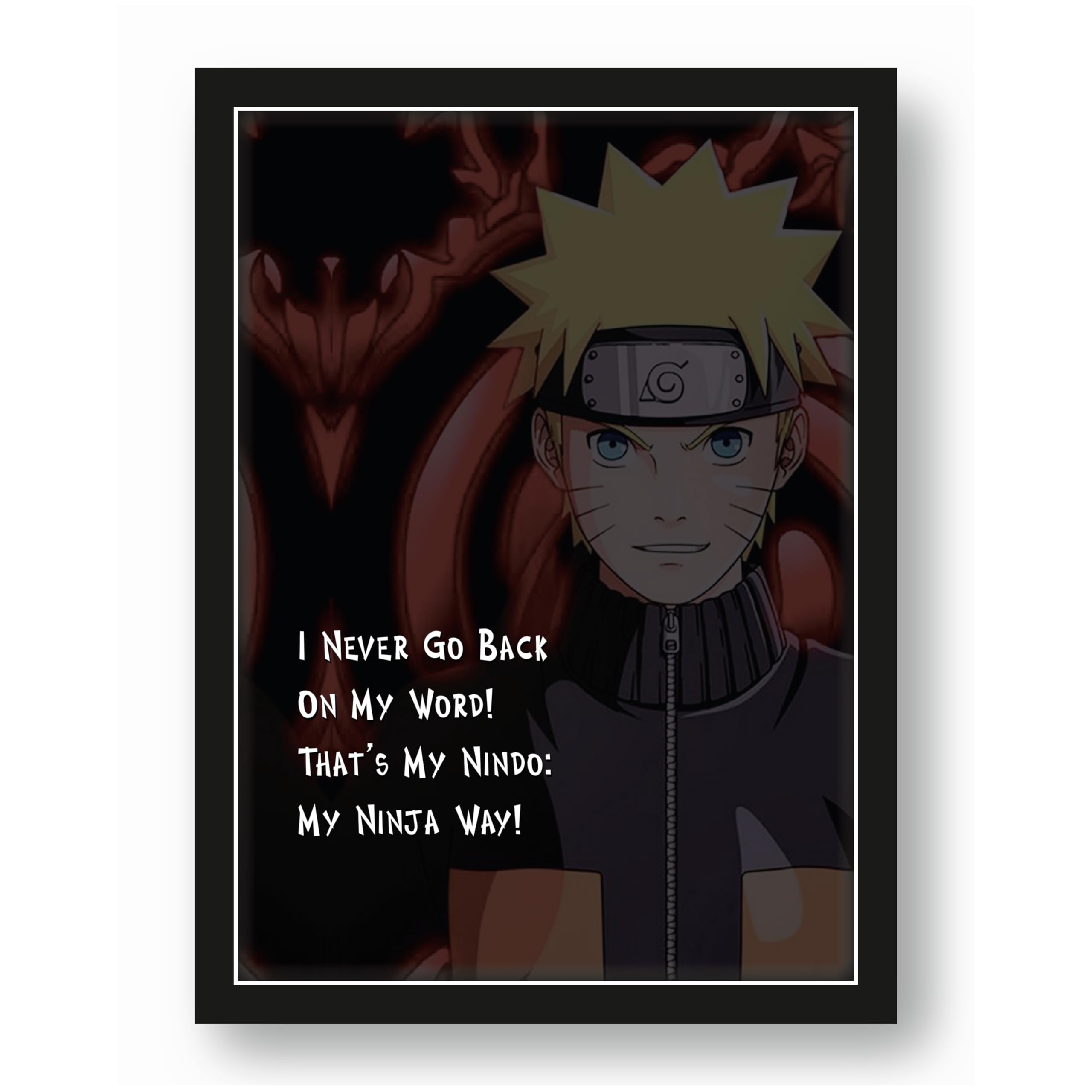 Naruto Uzumaki My Nindo: My Ninja Way! Quote Photo Frame – 9.25 x…