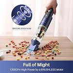 Cordless Handheld Vacuum Cleaner, 12KPA High Power with Brushless Motor and LED Display for Car and Home Cleaning