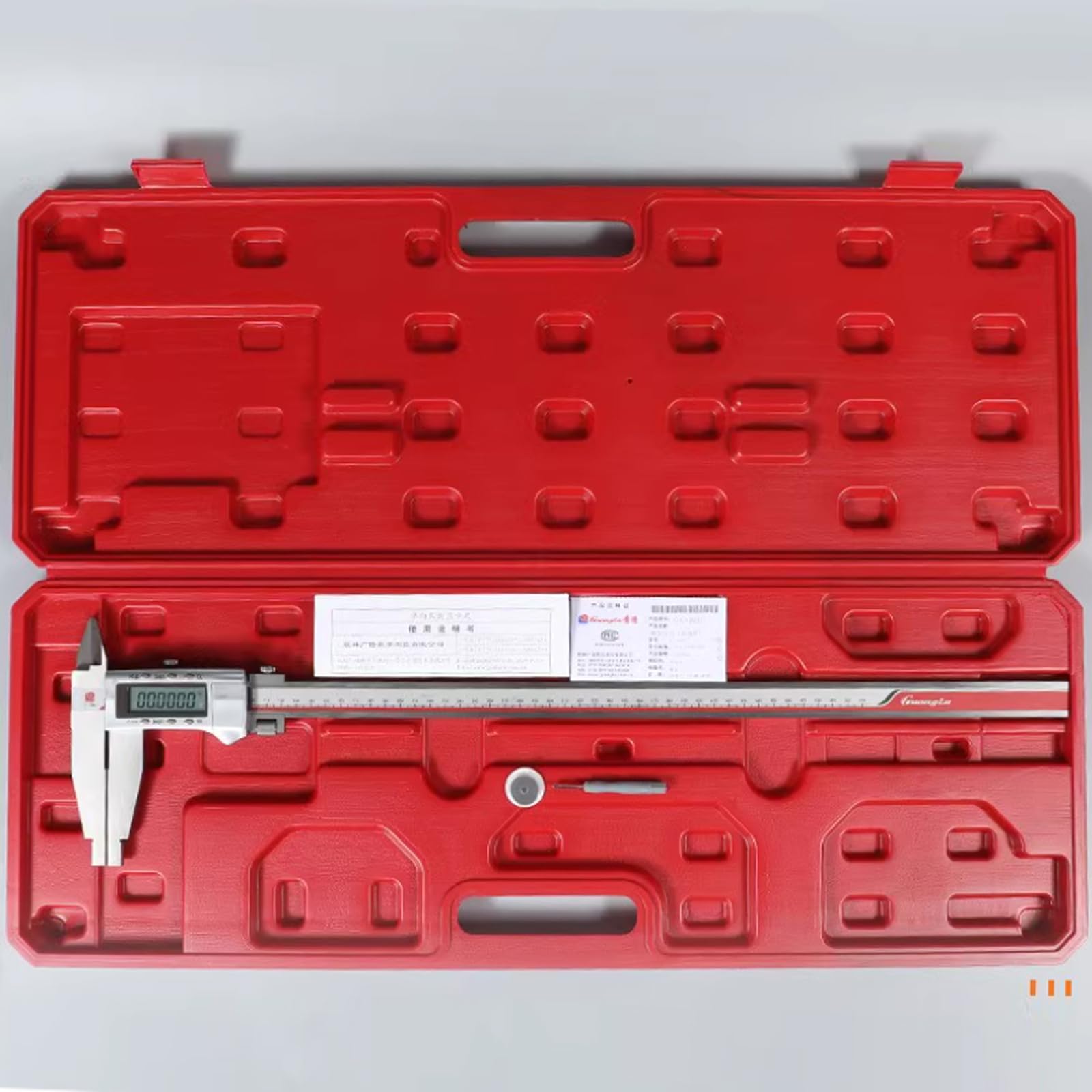 Calibre digital de 0 a 500 mm con mordazas de 150 mm de largo, herramientas de medición de acero inoxidable precisas para diámetro interior y exterior, precisión de 0,01 mm, pantalla LCD, ajuste cero