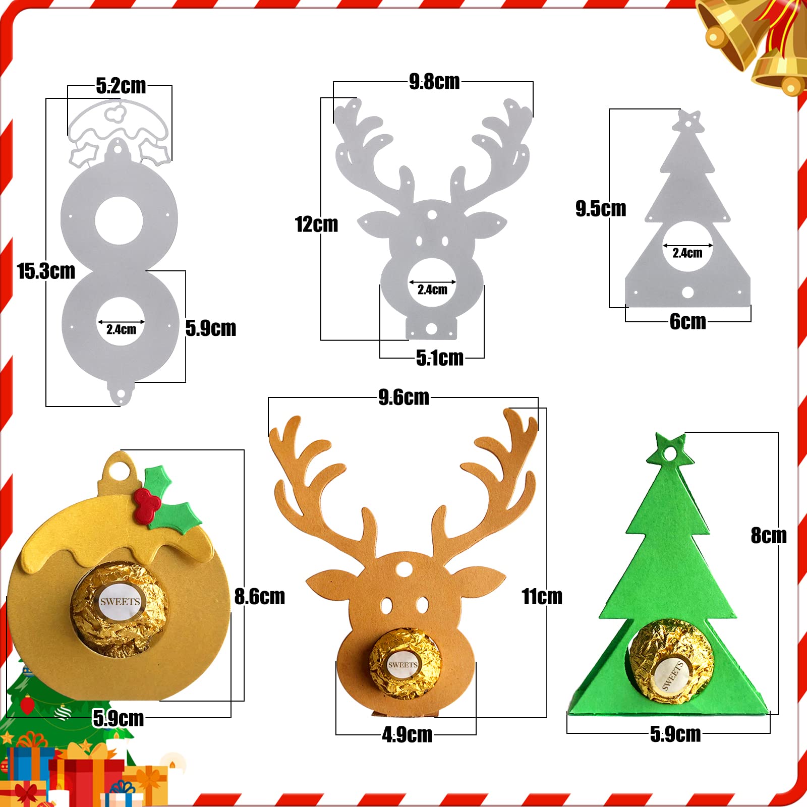 Matrices De Découpe 3D En Forme De Sapin De Noël Pour La Fabrication De Cartes, Le