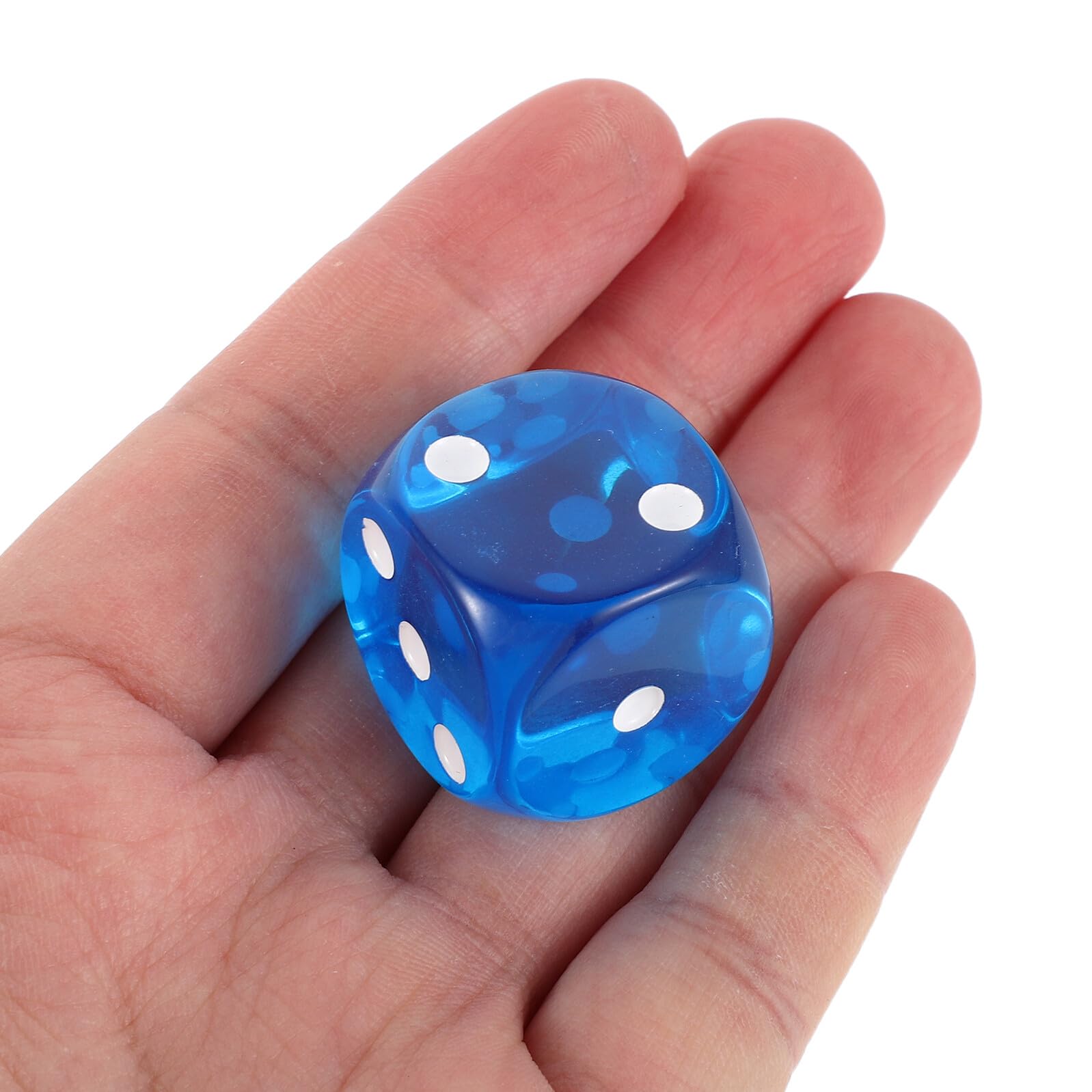 ORFOFE 20 Piezas Dados Translúcidos de Arcoíris Dados Acrílicos Redondeados para Mesa Enseñanza Matemática Aulas Fiestas