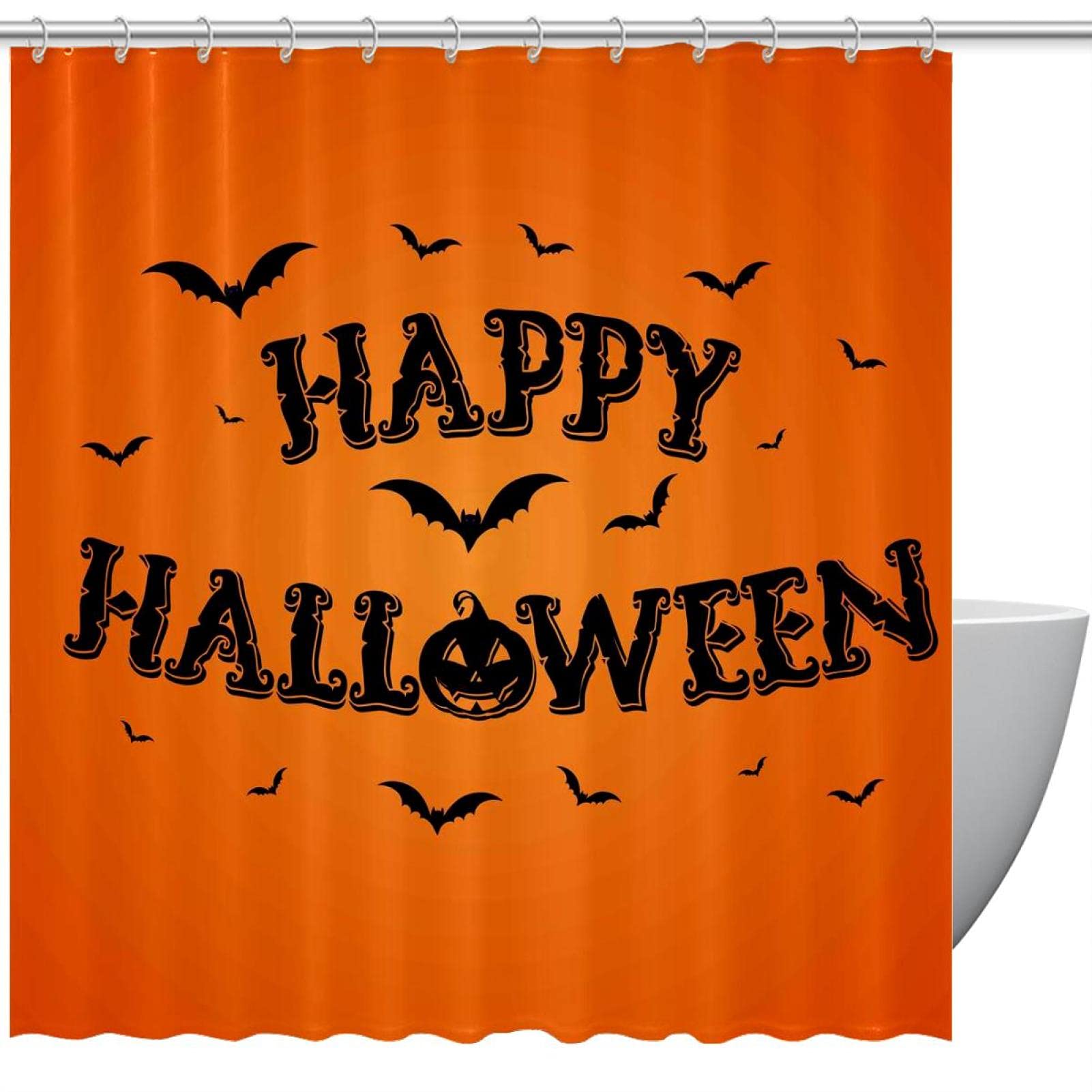 Rideaux de douche d'Halloween sans odeur pour rafraîchir une baignoire saine
