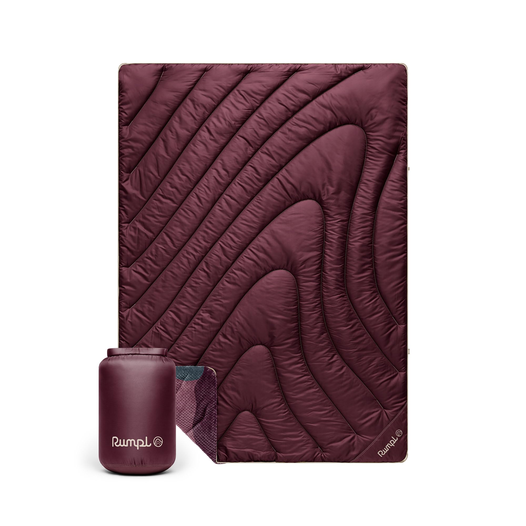 Rumpl Fleece Puffy Blanket, Throw, Puzzled Fig