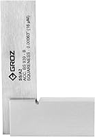 Groz 01000 2-Inch Precision Machinist Steel Square - 16 Micron Squareness for Woodworking & Workshop Accuracy
