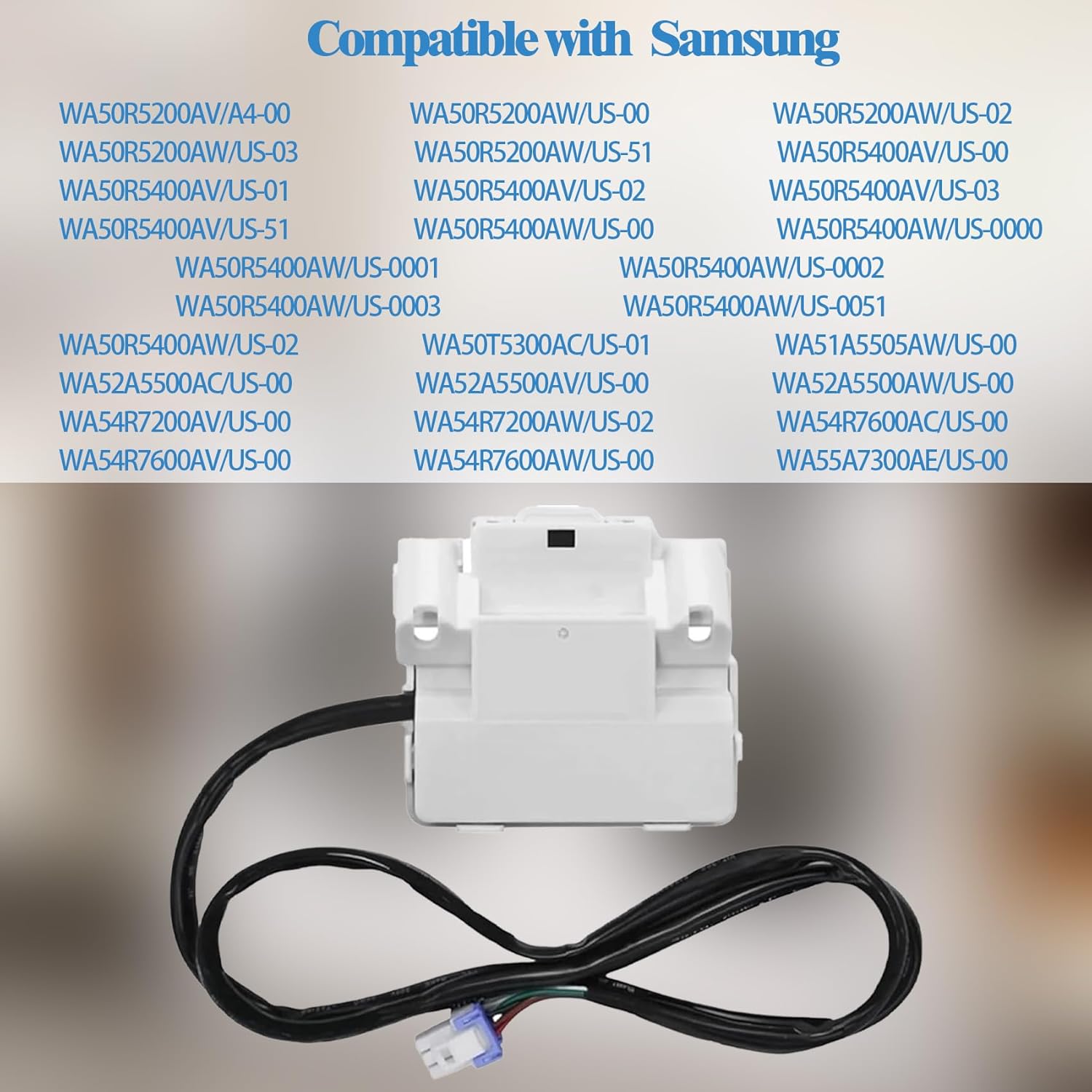WA50R5200AW WA50R5400AW WA50R5400AV Washer Door Lock Switch Fit for Samsung WA52A5500AV WA54R7600AC WA50T5300AC WA54R7200AW WA51A5505AW WA55A7300AE WA50R5200AV WA52A5500AC WA52A5500AW WA54R7200AV