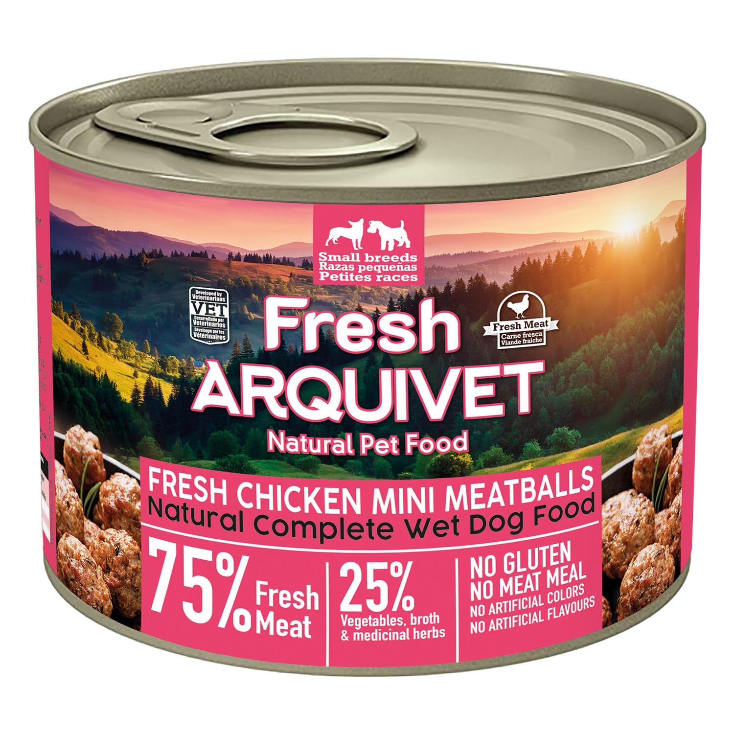 Pack De 6 Boîtes De Nourriture Humide Pour Chien - Boulettes De Saumon Et Poulet, Sans Céréales, 200g - 8
