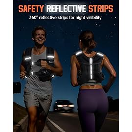 Renoj Weighted Vest for Women Men: 6lb/8lb/10lb/12lb/16lb/20lb Weight Training Vest for Workout, Running, Walking, Exercise, Weight Loss, Weight Lifting - With Reflective Strips and Storage Pocket