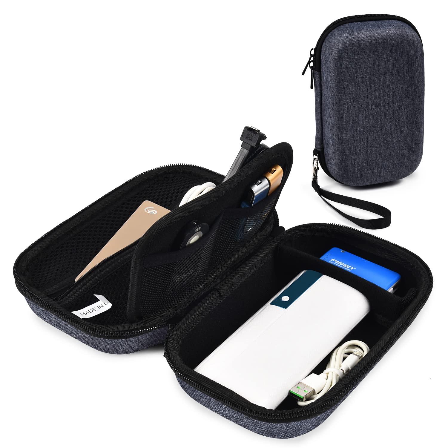 Hard Drive Carrying Case for LaCie Rugged/Rugged Mini/Rugged Thunderbolt  USB-C,Seagate/WD/Toshiba/Maxone/SanDisk/Samsung 5TB 4TB 2TB 1TB External  Hard