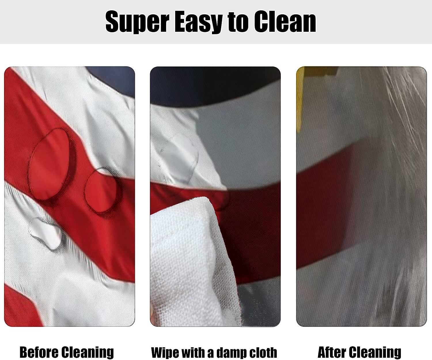 4th of July Oval Fitted Tablecloths, American Bald Eagle on American Flag Elastic Edged Table Covers, Fits Tables up to 48" x 68", Windproof Table Cloths for Indoor Restaurant Outdoor Dining Decor