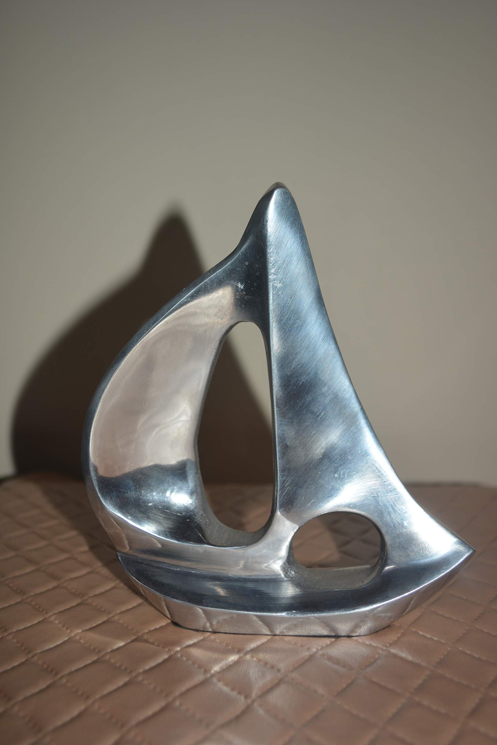 nauticaz Regal s Home Decorative Boat Ship Showpiece | 6 x 5 Inch (Silver)