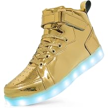 Hot Dingding LED Light Up High Top Sneakers Flashing Shoes for Women Men Teens USB Charging Luminous Shoes