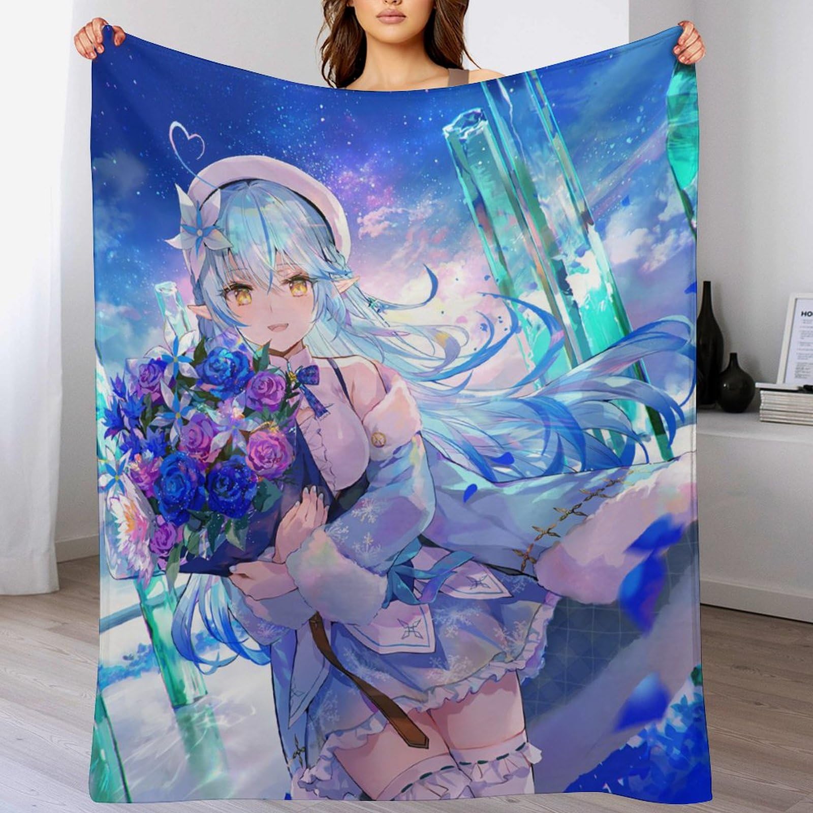 Amazon｜ホロライブ Hololive 毛布 ブランケット ロングシャギー