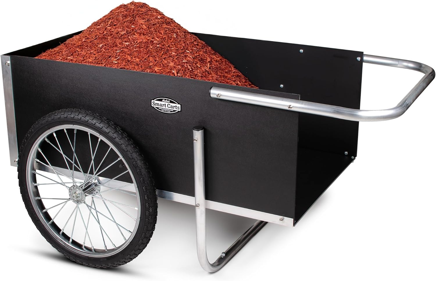 Smart Carts Ultimate Gardener Cart with 7 CF Capacity, Large 20-Inch Flat-Free Wheels for Effortless Maneuverability, and Aluminum Frame That is Strong, Lightweight, and Rustproof