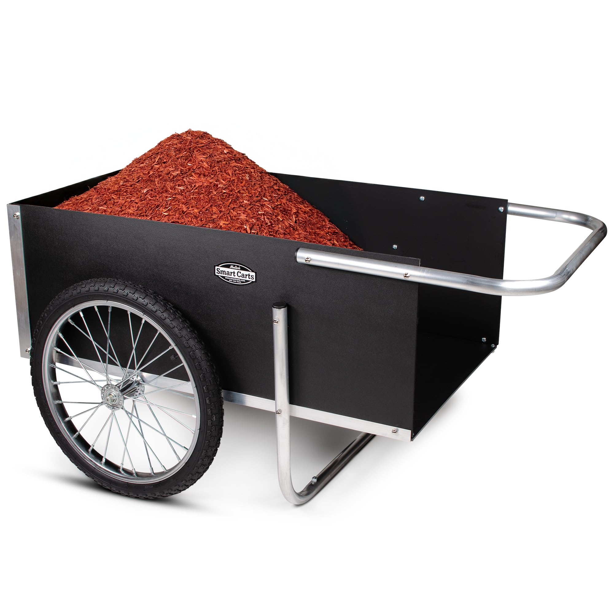 Ultimate Gardener Cart with 7 CF Capacity, Large 20-Inch Wheels for Effortless Maneuverability, and Aluminum Frame that is Strong, Lightweight, and Rustproof