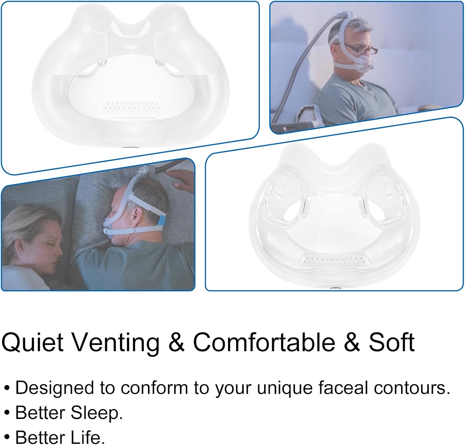 Replacement Full Face Cushion for AirFit F30i - Size - Quiet Venting & Comfortable and Soft (Medium)