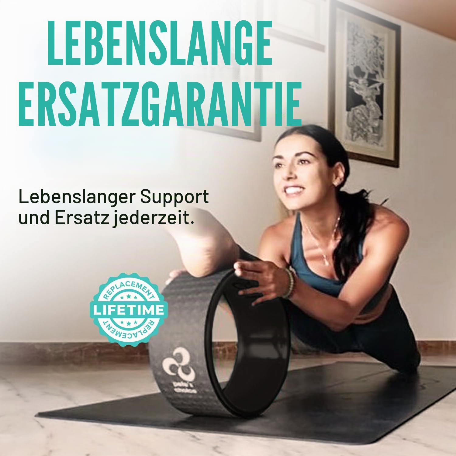 Extra breites Yoga-Rad, Mini-Yoga-Rad – Anfängerfreundliches Yoga-Kit, bequemer, stabiler und sicherer Rückenroller. Verbessert die Körperhaltung, bessere Mobilität. Ideale Heimübung. Lindert