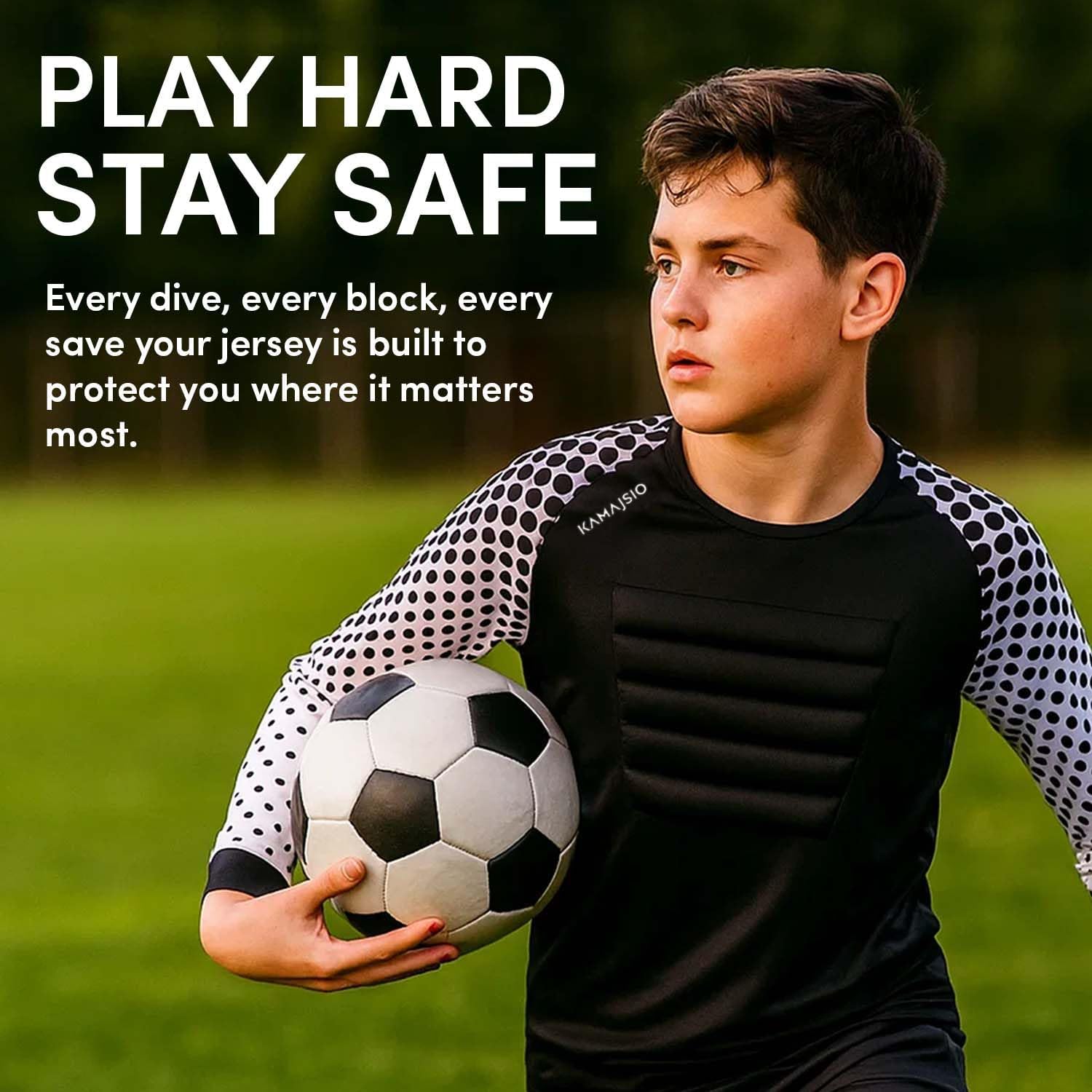 Soccer Goalie Jersey Youth - Elbow & Chest Padded Youth Soccer Goalie Jersey - Adult Football Goalkeeper Shirt - Image 6