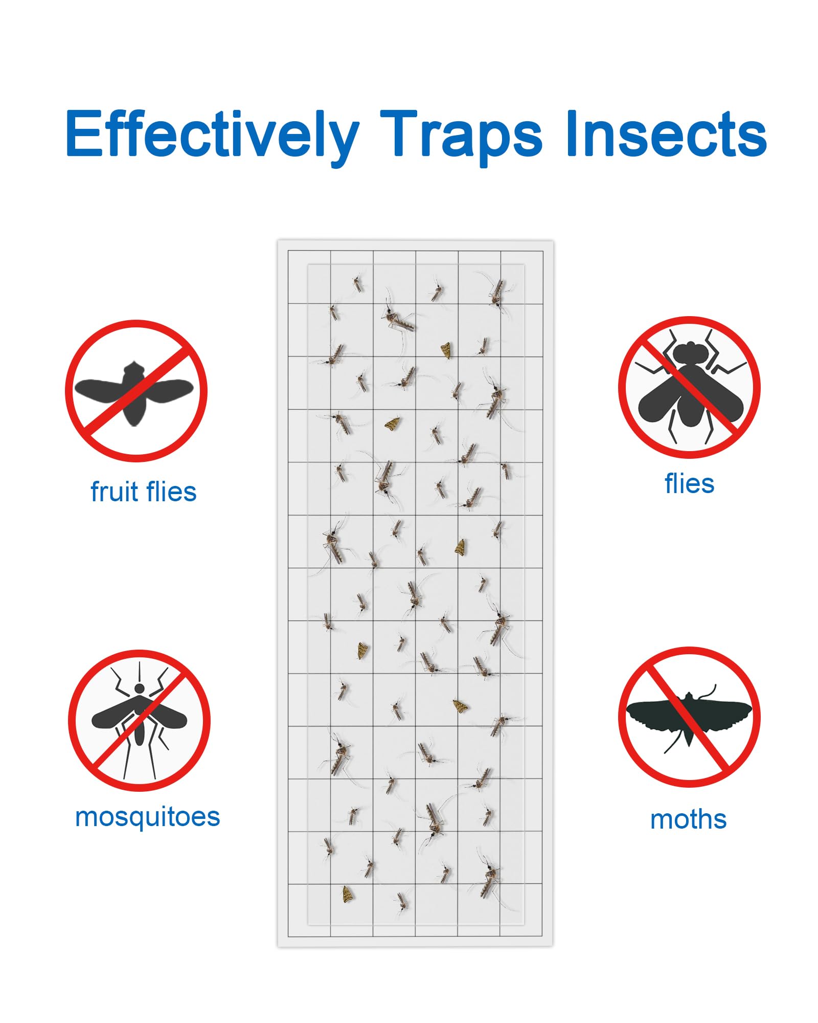 Zapasowa tablica samoprzylepna do Faicuk WS108 kinkiet ścienny, pułapka na muchy, uzupełnianie, tablica klejowa do chwytania much, ćm, komarów i innych latających owadów, 20 szt