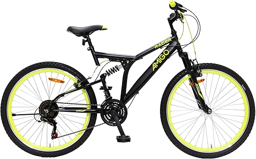26 Inch Bicycle Girls Boys Children's Bicycle Youth Bike Mountain Bike MTB Fully Amigo Racer Yellow
