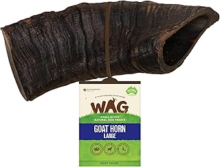 Large Goat Horn 1 Pack, Natural Australian Made Long Lasting Dog Treat Chew, Perfect for Large Breeds