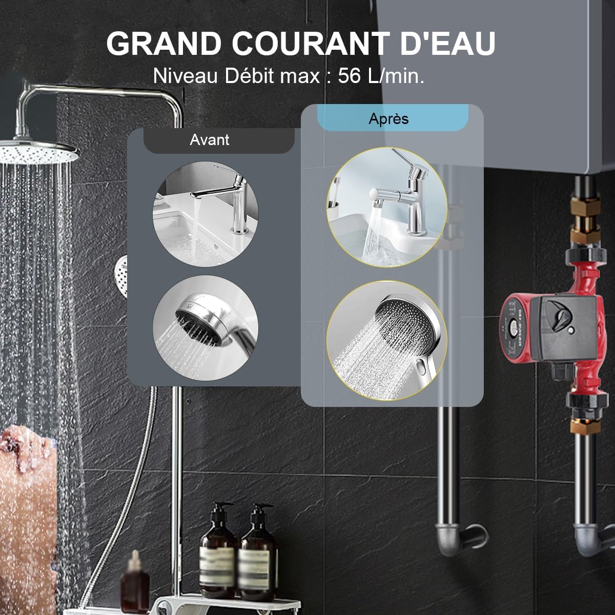 Pompe de chauffage, Pompes de circulation, Pompe de Chaudiere Circulateur 25-6/180 Pompes de chauffage avec commutation manuelle de vitesse à 3 niveaux + raccords